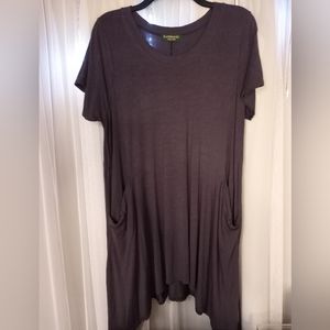Kathmandu Boho Asymmetrical Tunic Top w/ Front Pockets